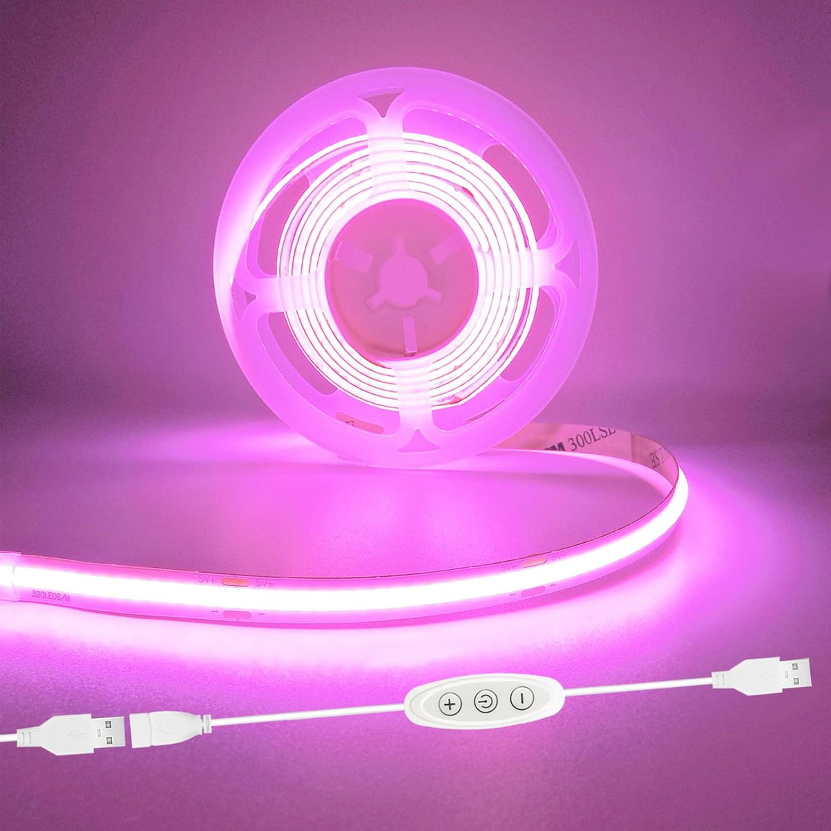 Pink LED Strip Lights - Dimmable