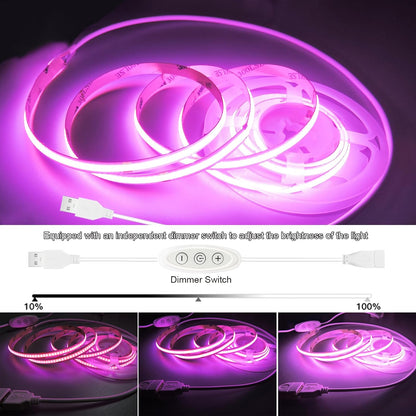 Pink LED Strip Lights - Dimmable