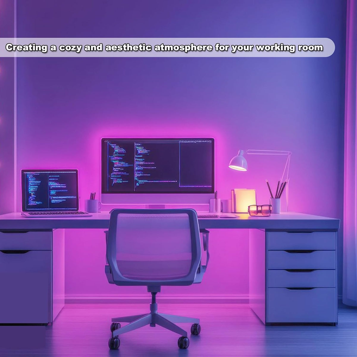Pink LED Strip Lights - Dimmable