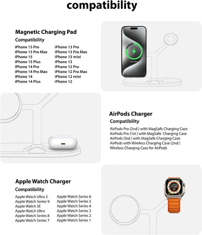 3-In-1 Wireless Charging Station with Magsafe