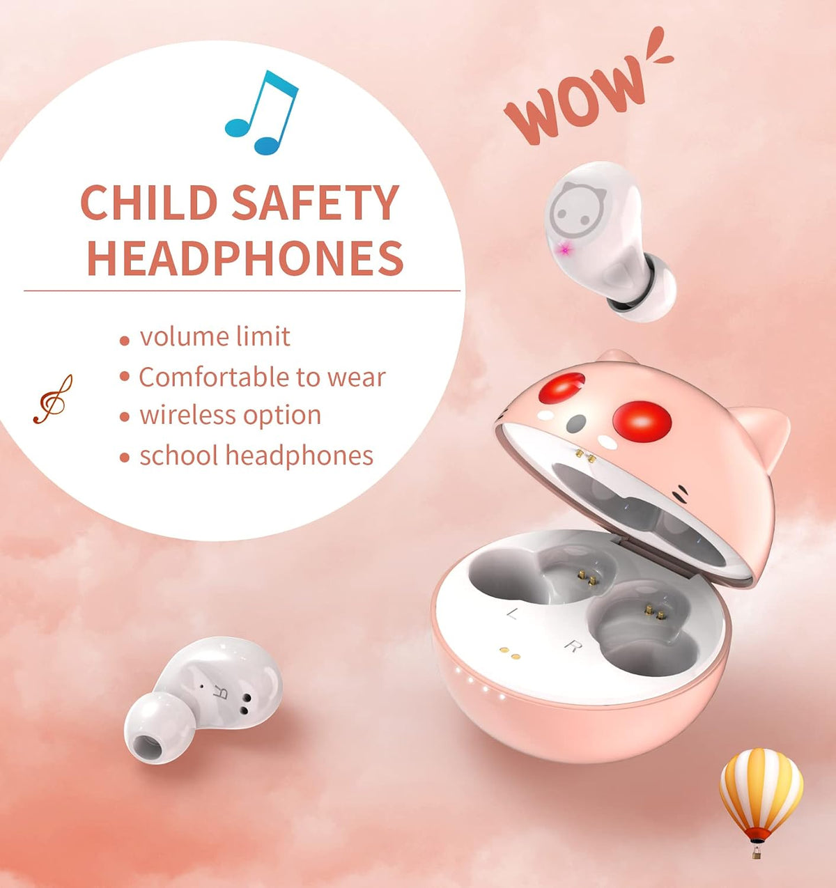 Pink Wireless Earbuds